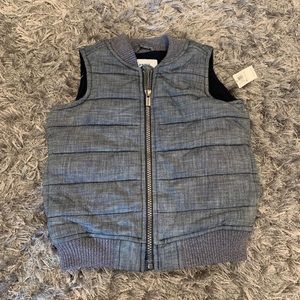 Toddler fleece lined jean vest. Old Navy.